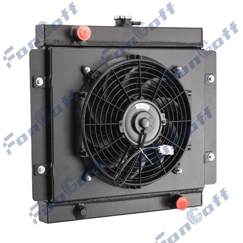 Row radiator shroud fan for - row,