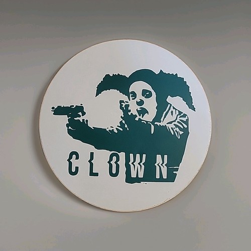 Clown skateboards sticker logo - clown,
