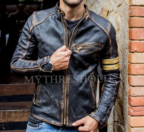 Men black biker vintage - biker,