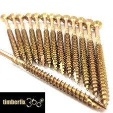 5.0mm 10G PREMIUM WOOD SCREWS CUTTER THREAD POZI CSK TIMBERFIX 360 GOLD SPECTRE