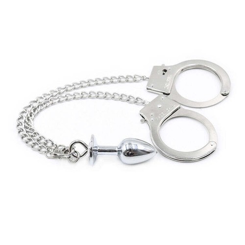 Butt plug handcuffs metal - plug,