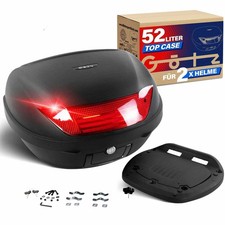 Top Case XXL Motorcycle Panniers 52 Litre 2 Helmets Helmet Suitcase for Scooter, Motorbike, Quad