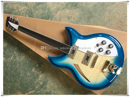 Semi hollow blue body - body, fretless