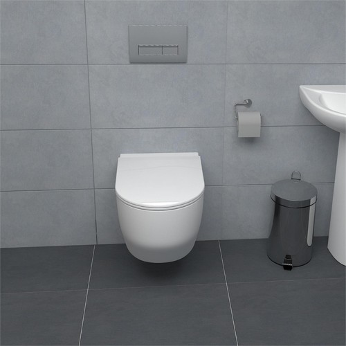 Rimless wall hung toilet - rimless,