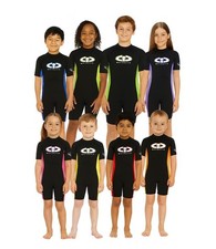 TWF CIC JUNIOR CHILDS SHORTY WET SUIT BOYS GIRLS CHILDRENS KIDS SHORTIE WETSUIT 