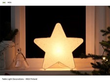 IKEA Strala Electric Star Shaped Paper Lantern / Lamp  - New 
