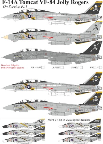Decal grumman f - grumman, f-14a