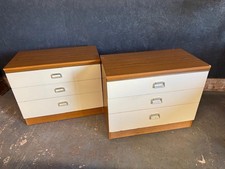 Pair Of Vintage Chest Of Drawers Bedside Cabinets 