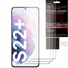 3 Pack TECHGEAR CLEAR Screen Protectors For Samsung Galaxy S22 Plus / S22+ 5G