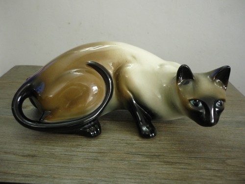 Large vintage siamese blue - vintage,