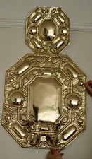 Extra Large Mid Century Swedish Brass Sconce