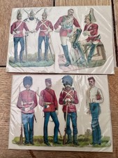 Antique Military Scraps-British Soldiers 11.5*8  cm. Raphael Tuck & Sons?