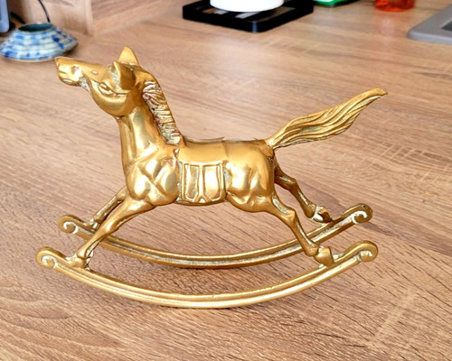 Vintage solid brass rocking - vintage,