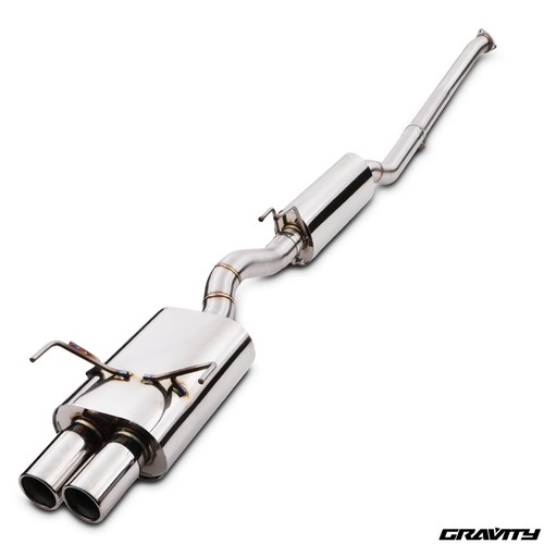 Twin exit stainless - cat, back