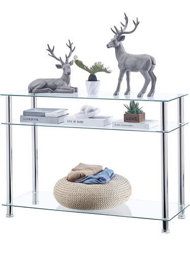 Console hall table - table, glass