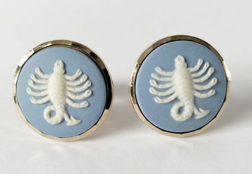 Wedgwood blue jasper cufflinks - jasper,