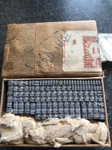 Vintage fractions letterpress - fractions,