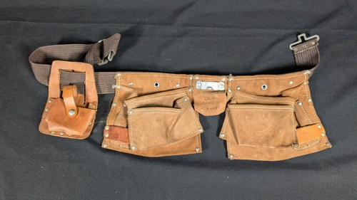 Vintage leather tool belt l - vintage,