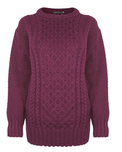 Ladies aran cable knit jumper - ladies,