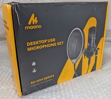 MAONO AU-A04T USB Microphone Kit 192KHZ/24BIT Condenser Cardioid Mic – Black   .