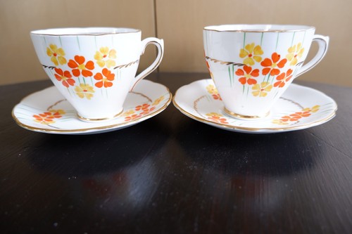 Vintage pair teacup - vintage,