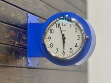 Citizen Dual Face Ship Clock Blue Steel Antique Electric Nautical Wall Decor