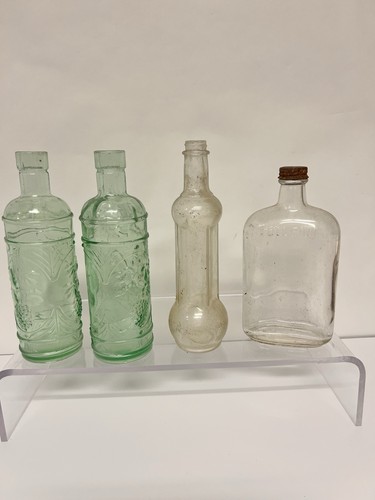 Lot vintage glass bottles - lot,