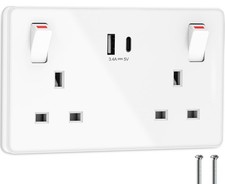 2 X MK Double Switched Socket