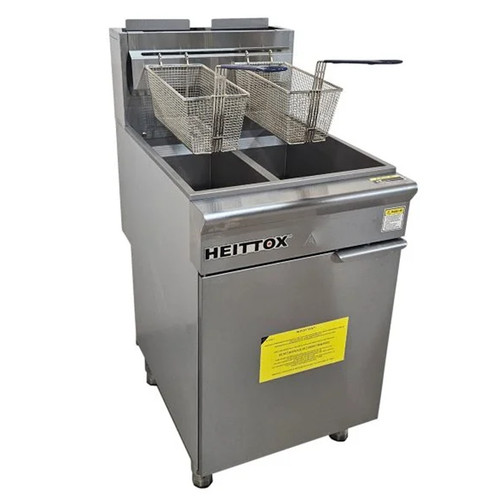 Twin tank fryer with double - twin,