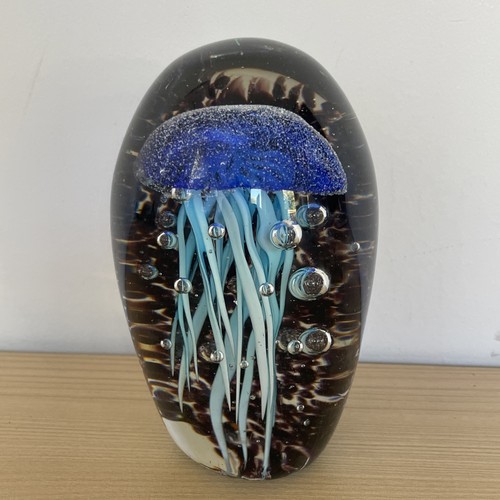 Glass jellyfish ornament - glass,