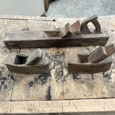 Antique Tools Planes Wooden X3