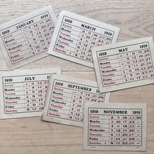 Antique Desk Calendar Cards