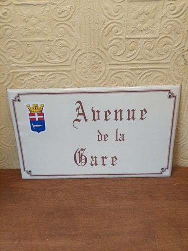 Vintage french enamel street - vintage,