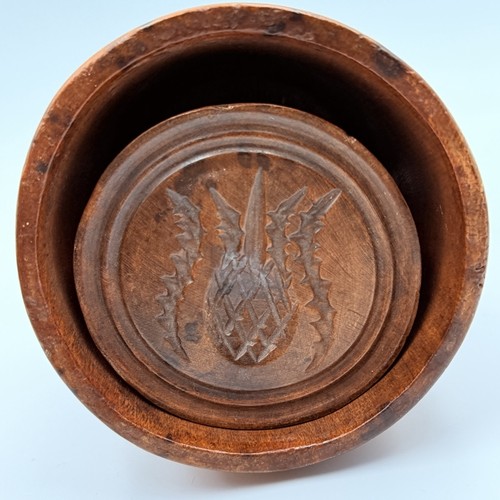 Antique wooden butter mold - antique,