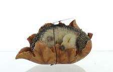Vivid Arts Pet Pal Sleeping Baby Hedgehog In Leaf Indoor/Outdoor Use Garden Orna