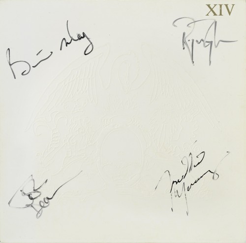 Queen signed xiv photograph - queen,