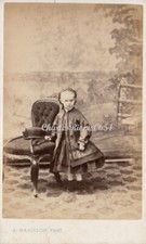 1865 FAMILY HISTORY CDV GIRL NAMED CONSTANCE TARRATT see desc FASHION #D830