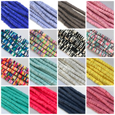 Polymer Clay Beads Flat Round