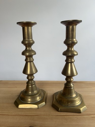 Pair antique brass - pair, of
