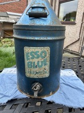 Esso Blue Paraffin Fuel Oil Can Vintage