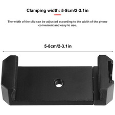 Smartphone Clip Mobile Phone Holder With Cold Shoe Mount 1/4in Screw Hole New