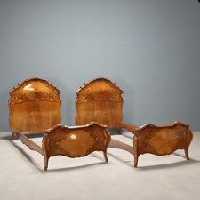 Antique Single Beds Baroque Style Various Woods XX Century Originals