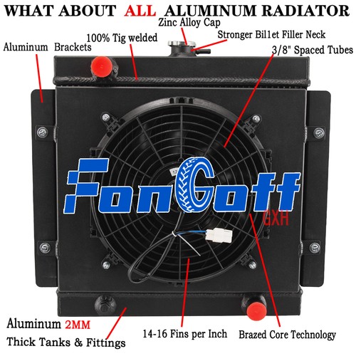 Rows radiator shroud fan - rows,