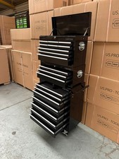 TOOL BOX ROLLER CABINET STEEL CHEST 19 DRAWERS GLOSS BLACK - US PRO TOOLS