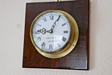wall clock ships brass