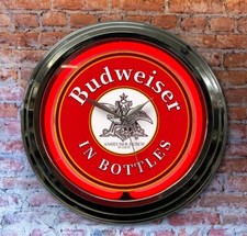 Budweiser red neon wall clock