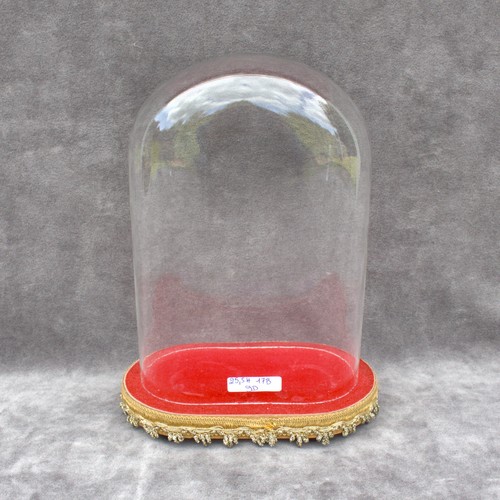Vintage retro oval glass dome