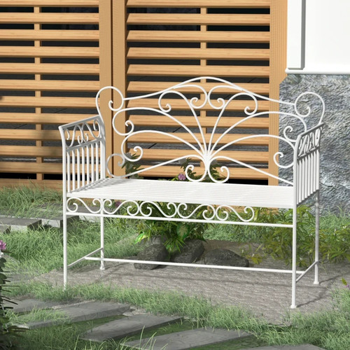 Seater metal bench park - 2,