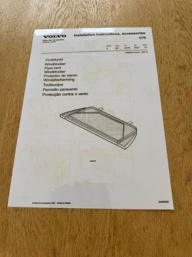Genuine volvo c70 - genuine, wind