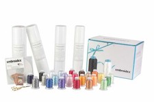 Embroidery Machine Starter Kit Thread, Stabilizer, Designs, Needles, Bobbin etc